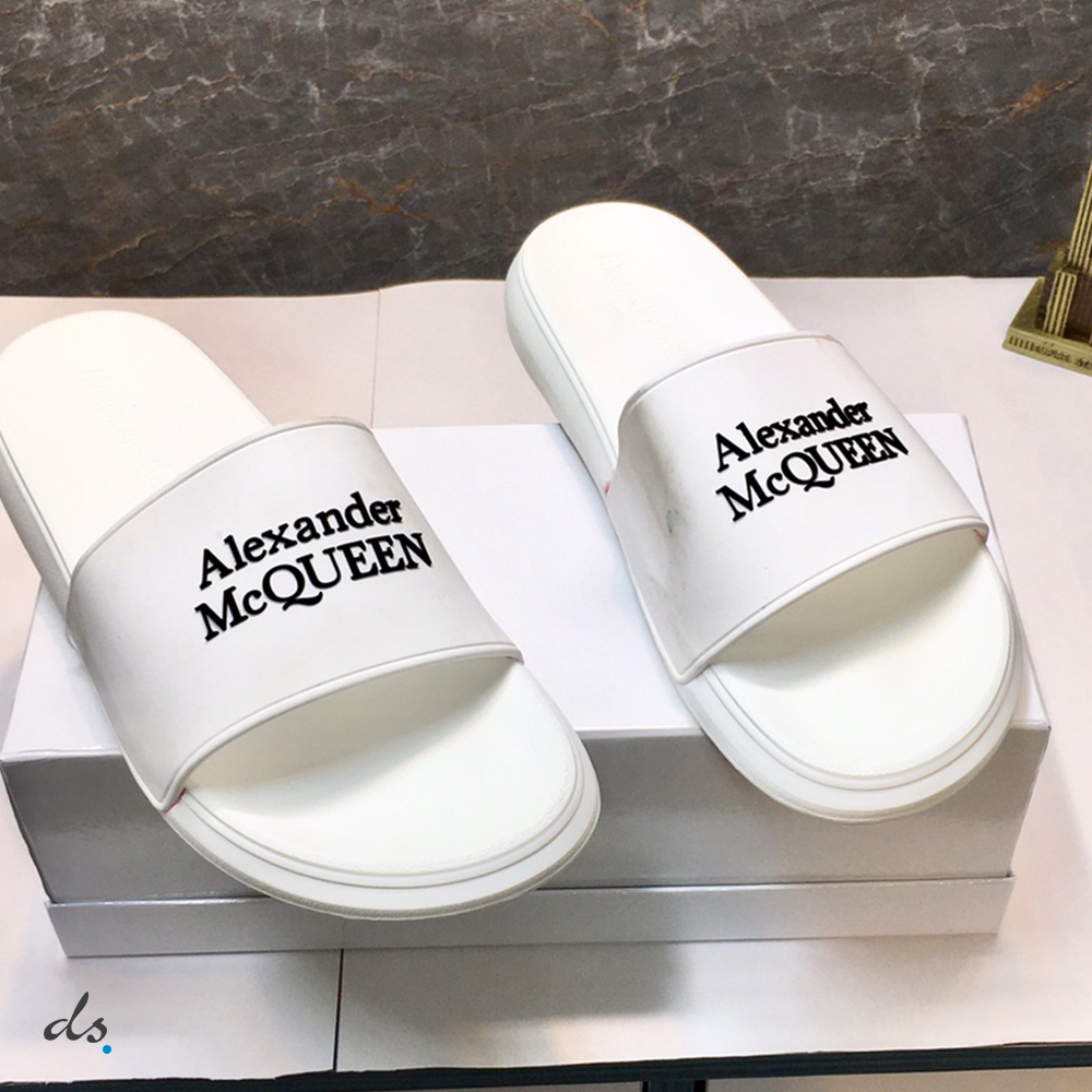 Alexander McQueen Pool Slide in White (3)