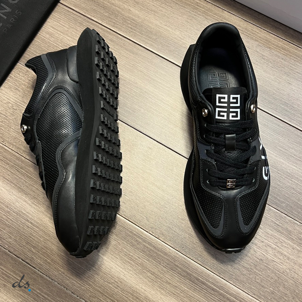 GIVENCHY GIV Runner sneakers in perforated leather Black (5)