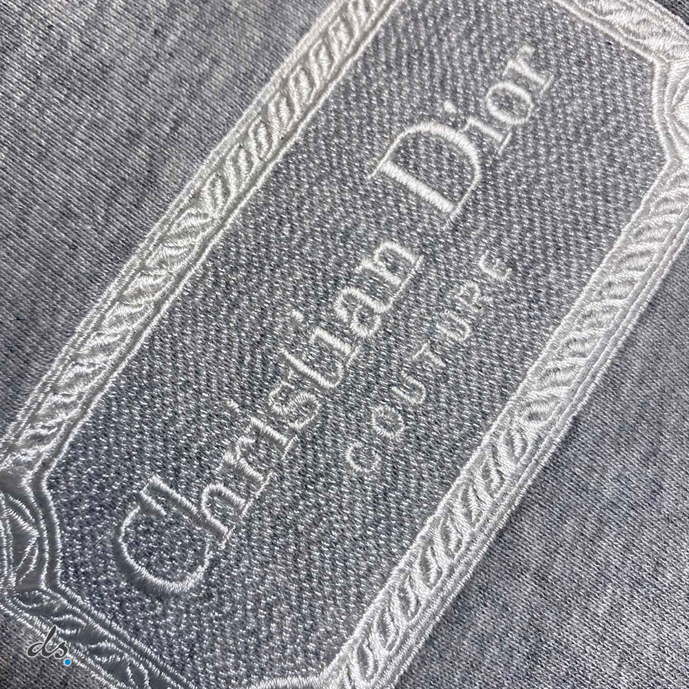 DIOR RELAXED-FIT HOODED SWEATSHIRT GRAY (5)