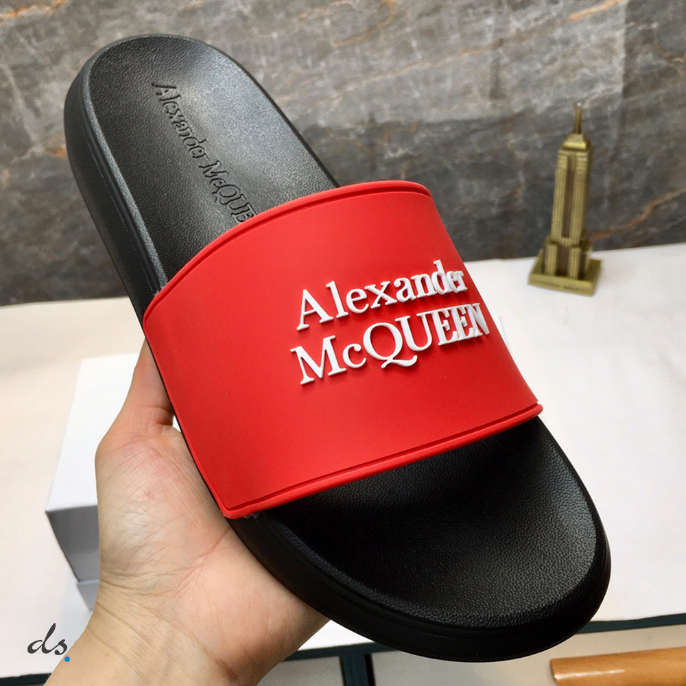 Alexander McQueen Pool Slide in Lust Red (2)
