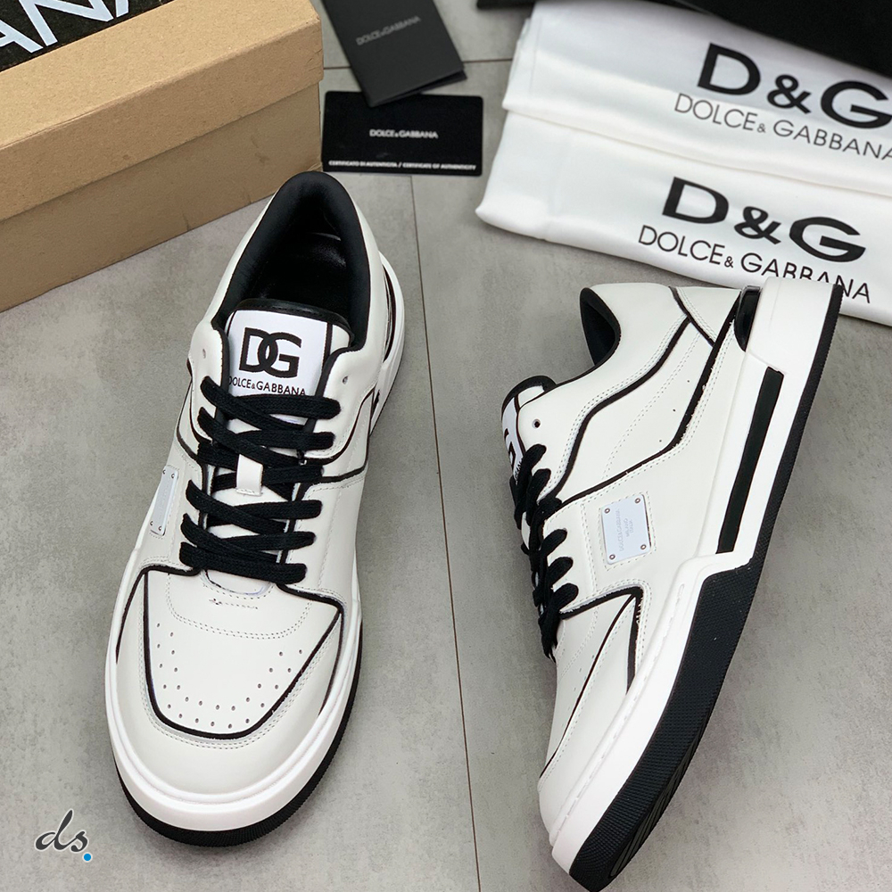 Dolce & Gabbana D&G Calfskin New Roma sneakers Black and White (5)