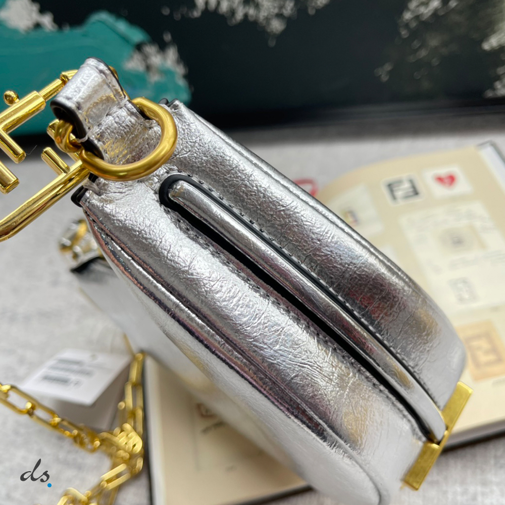 Fendi Nano Fendigraphy Silver leather charm (4)