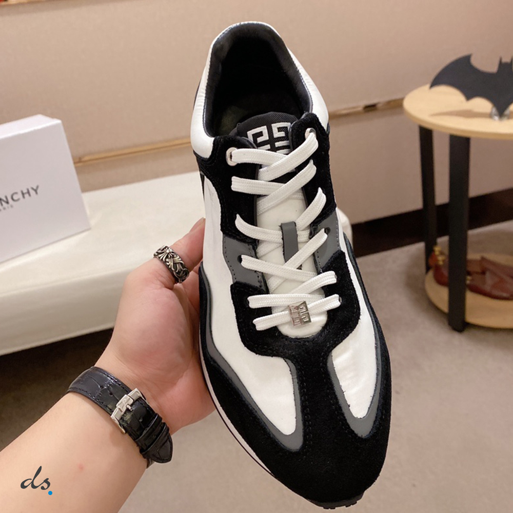 GIVENCHY GIV Runner sneakers in suede, leather and nylon Black (3)
