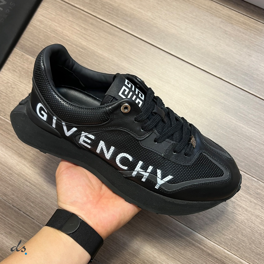 GIVENCHY GIV Runner sneakers in perforated leather Black (2)