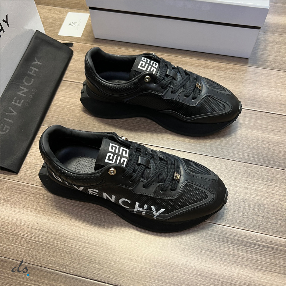 GIVENCHY GIV Runner sneakers in perforated leather Black (7)