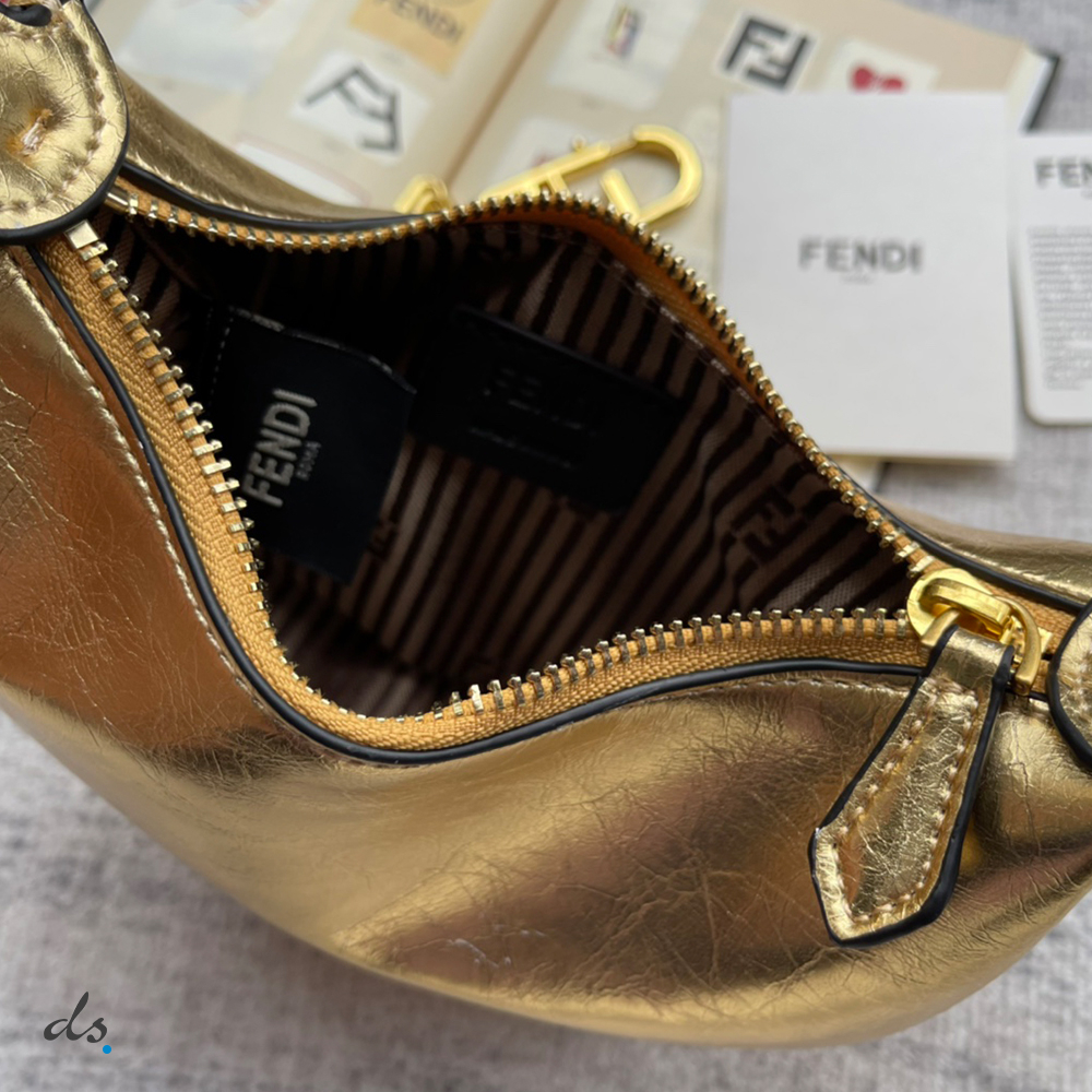Fendi Nano Fendigraphy Gold leather charm (7)