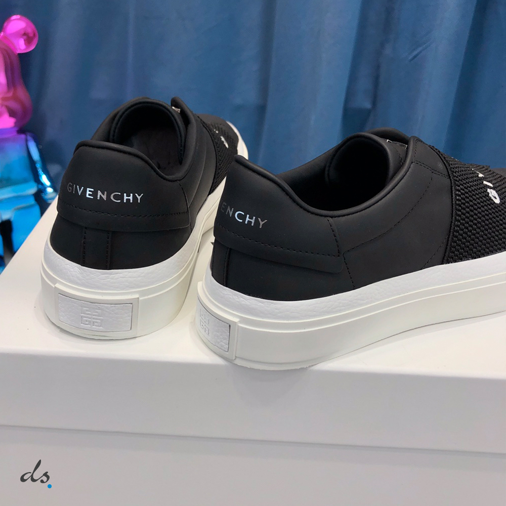 GIVENCHY Sneakers in leather with GIVENCHY webbing Black (6)