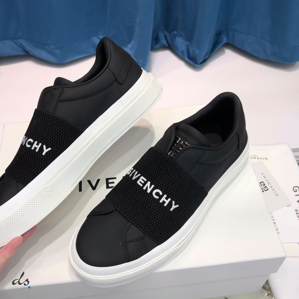 GIVENCHY Sneakers in leather with GIVENCHY webbing Black (5)