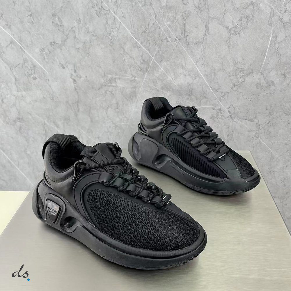 Balmain Black reflective material and mesh B-Runner sneakers (2)