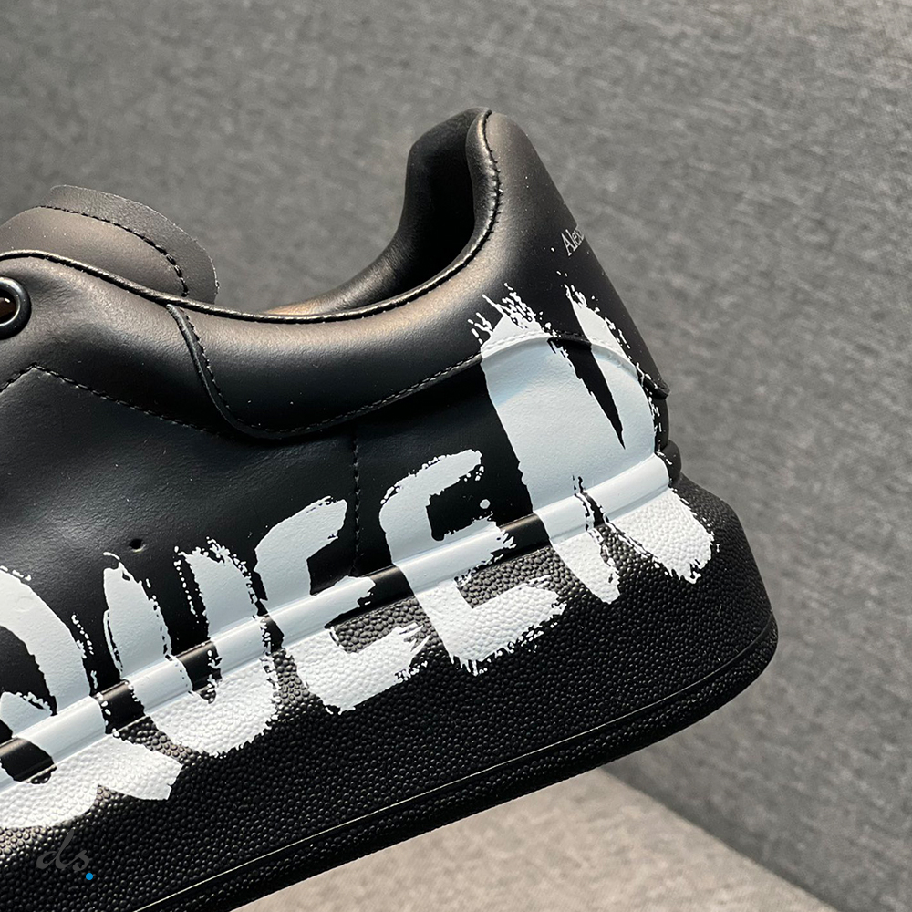 Alexander McQueen Graffiti Oversized Sneaker in Black (5)