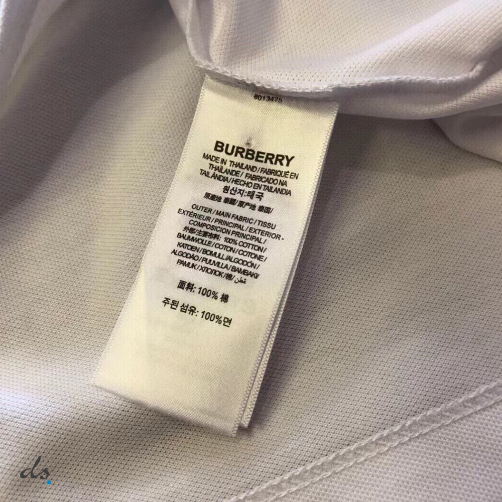 Burberry Cotton Pique Polo Shirt White (6)