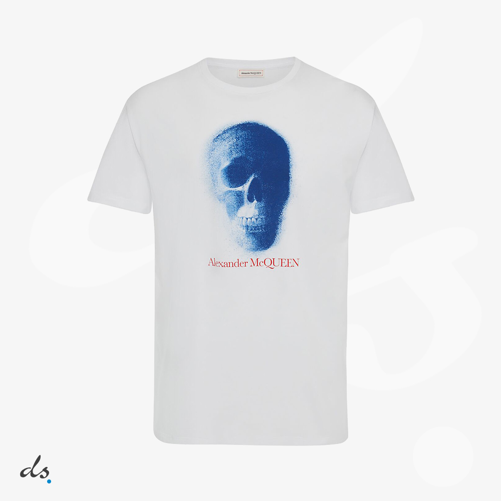Alexander McQueen Mens Skull Motif T-shirt in White (1)