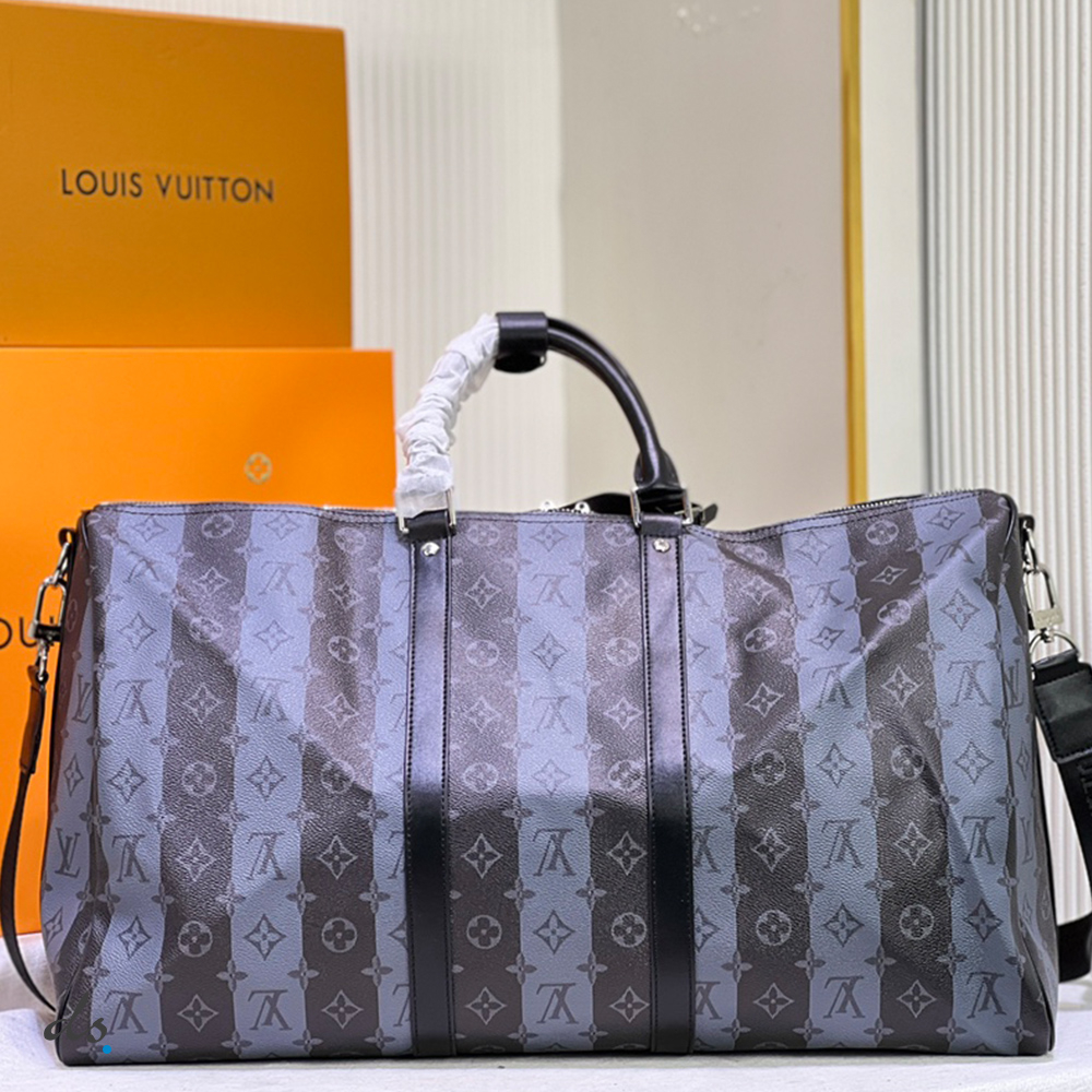 Louis Vuitton x Nigo Keepall Bandouliere 55 Monogram Stripes Eclipse (4)