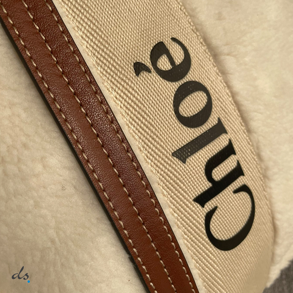 Chloe large woody tote bag mild beige (6)
