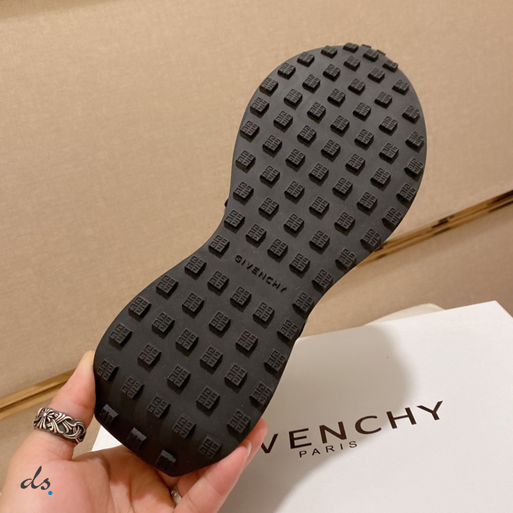 GIVENCHY GIV Runner sneakers in suede, leather and nylon Olive Green (8)