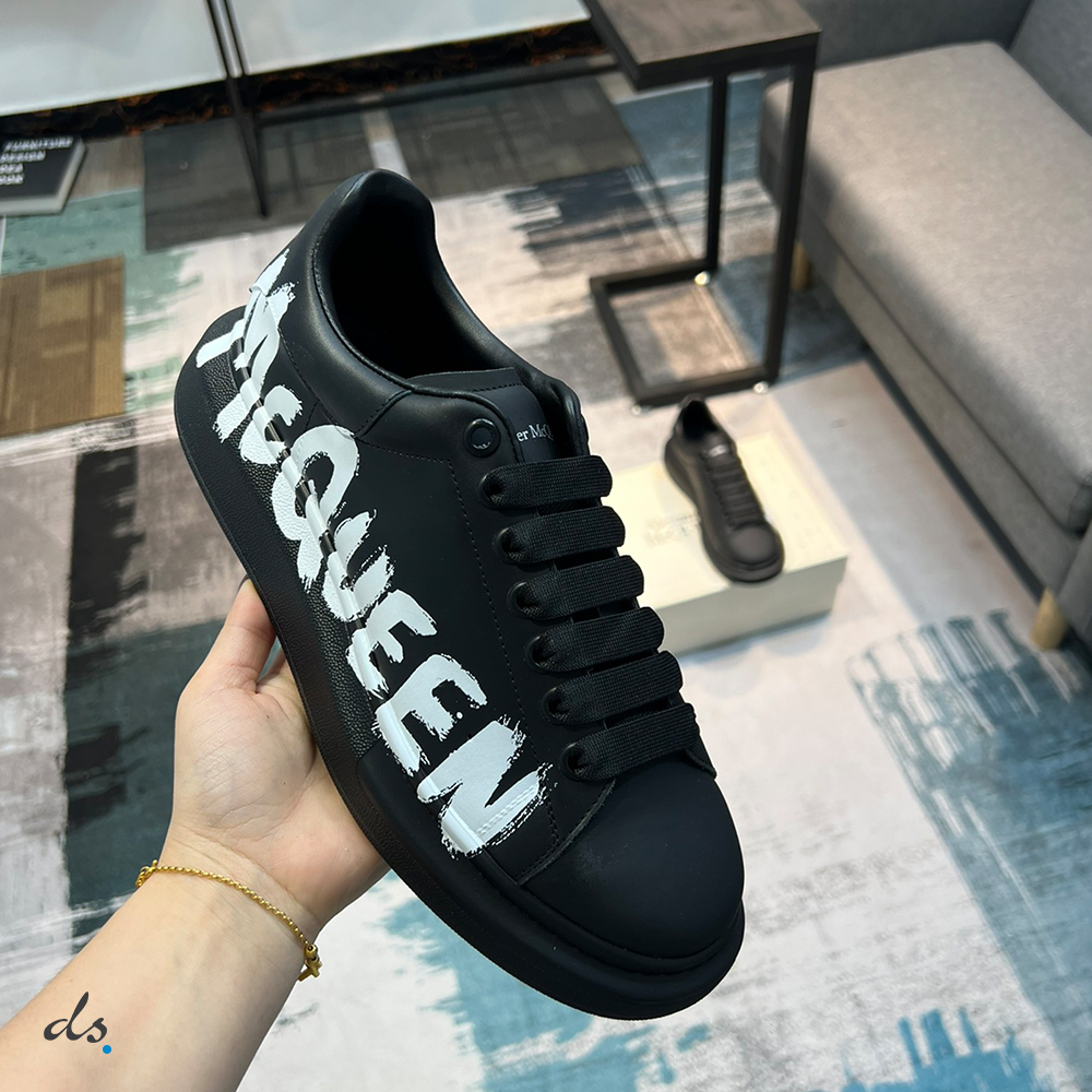 Alexander McQueen Graffiti Oversized Sneaker in Black (3)