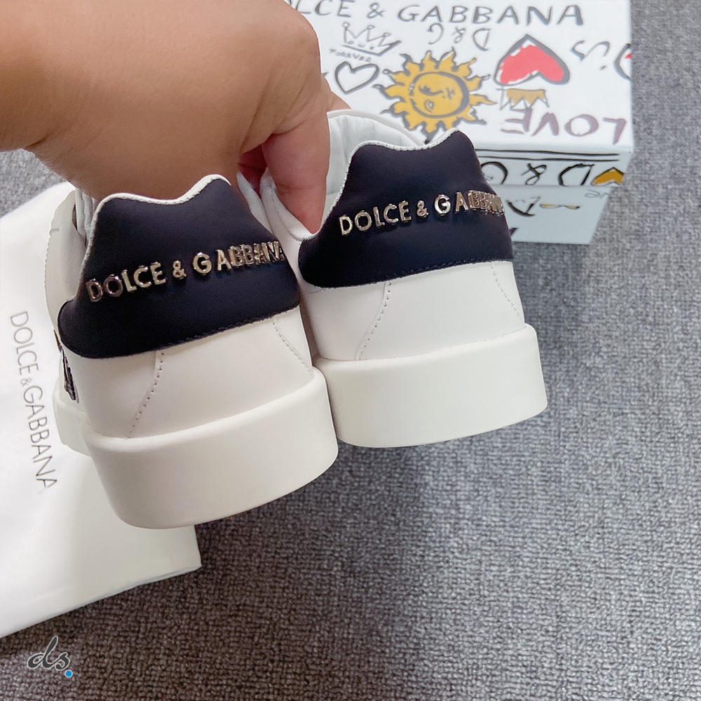 Dolce & Gabbana D&G Calfskin Portofino sneakers with DG logo White (6)