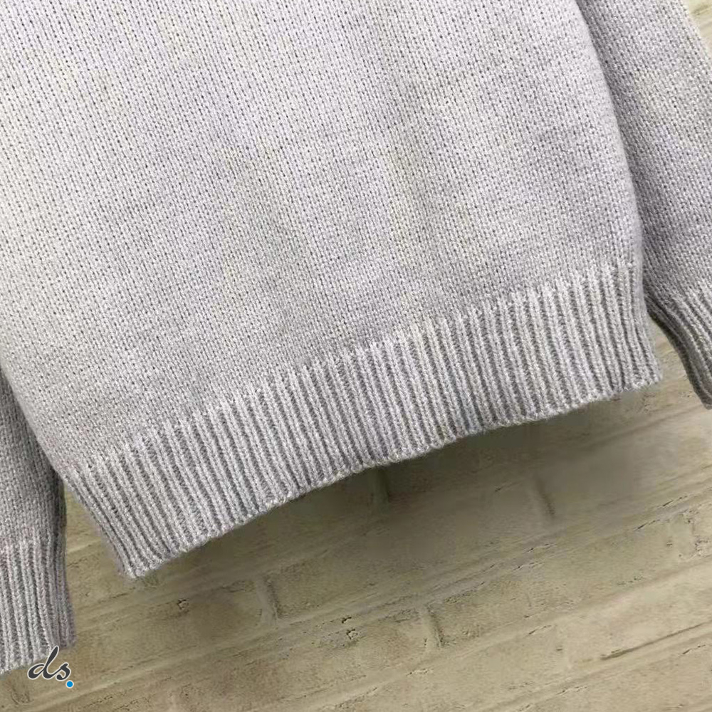balmain Wool sweater with Balmain Paris logo Grey (6)