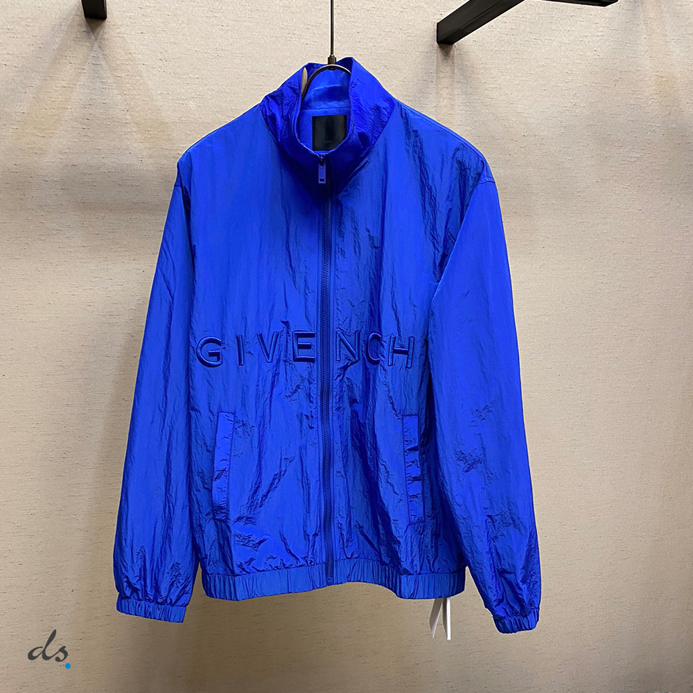 GIVENCHY Jogger vest in GIVENCHY 4G embroidered nylon Blue (2)