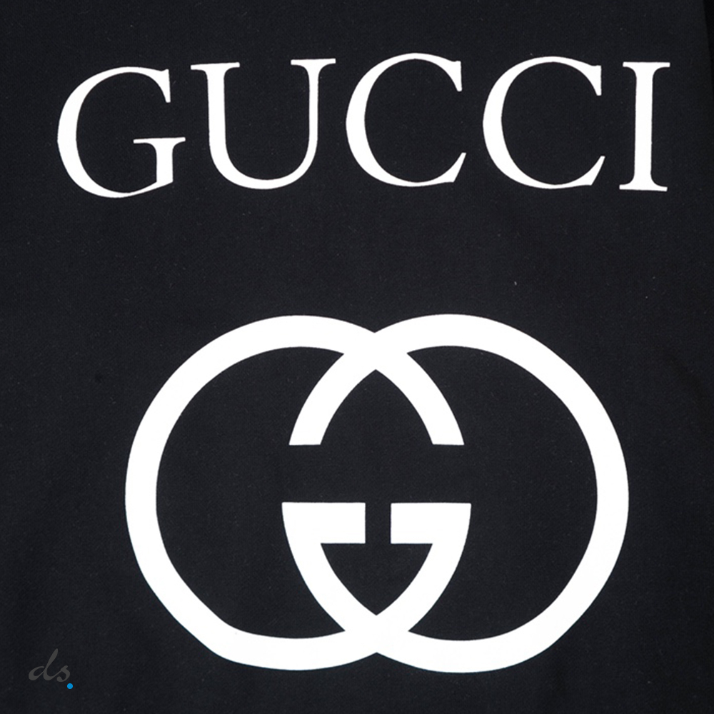 GUCCI Hooded sweatshirt with Interlocking G Black (5)