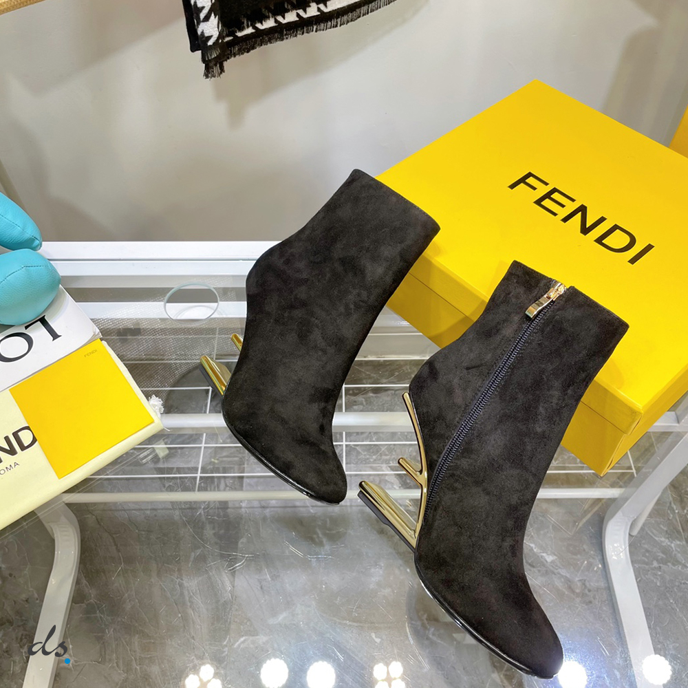Fendi First Black velvet high-heeled boots (6)