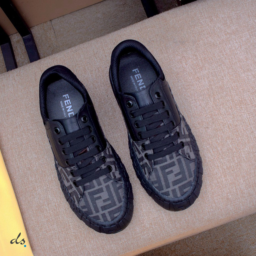Fendi Force Black fabric low-tops sneakers (6)