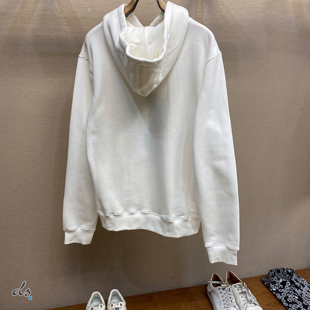 DIOR RELAXED-FIT HOODED SWEATSHIRT WHITE (3)
