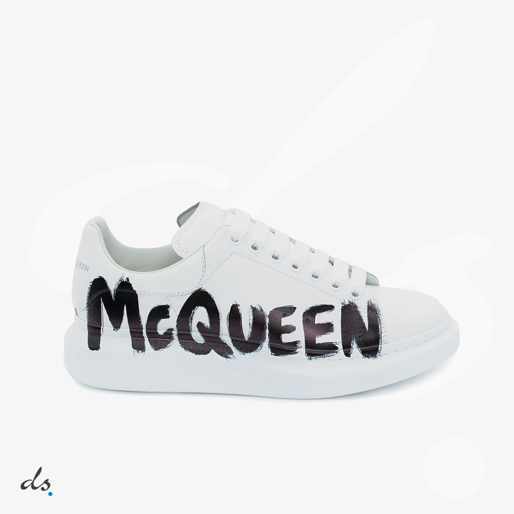 Alexander McQueen Graffiti Oversized Sneaker in White (1)