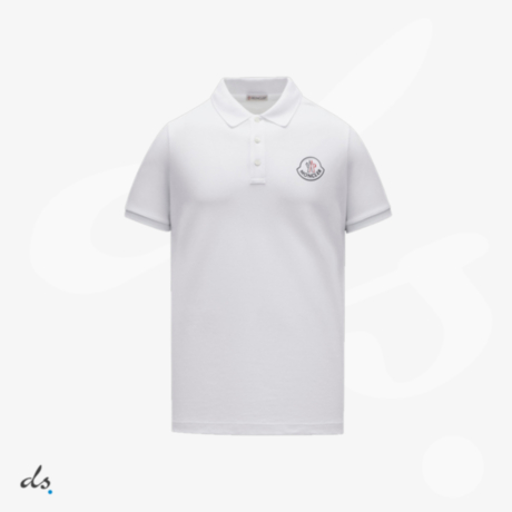 Moncler Logo Polo Shirt White